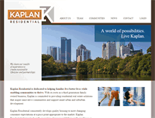 Tablet Screenshot of kaplanresidential.com